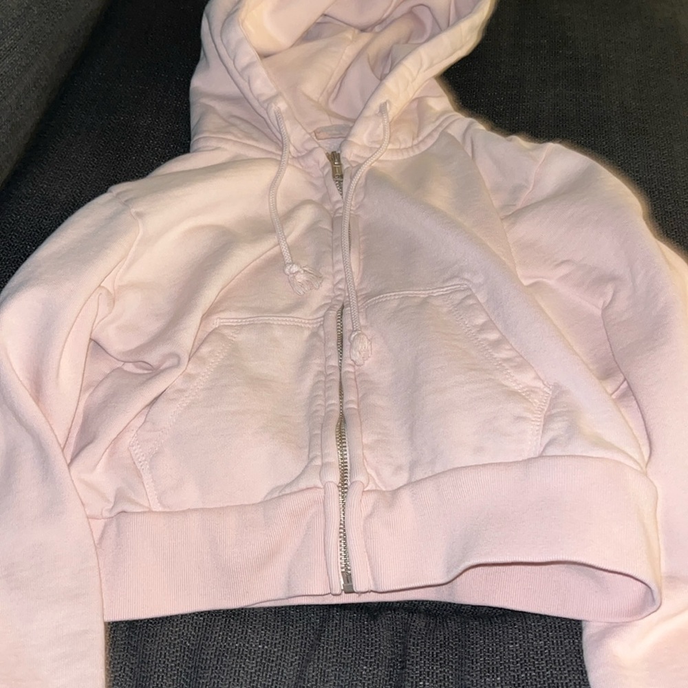 baby pink crop top jacket
